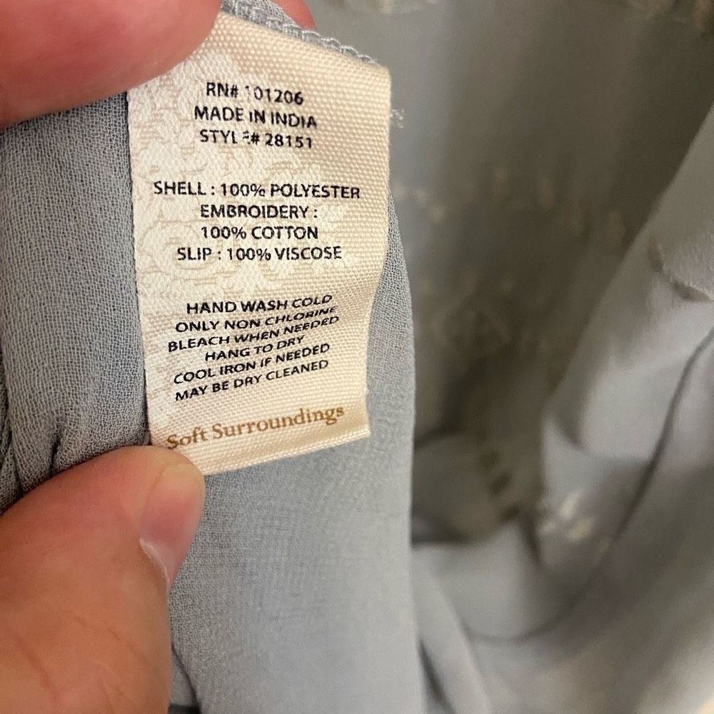 Soft Surrounding Ibiza Sheershirtdress Gray Embro… - image 6